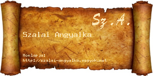 Szalai Angyalka névjegykártya
